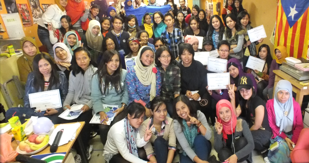 Seminar keuangan dengan buruh migran di Hong Kong