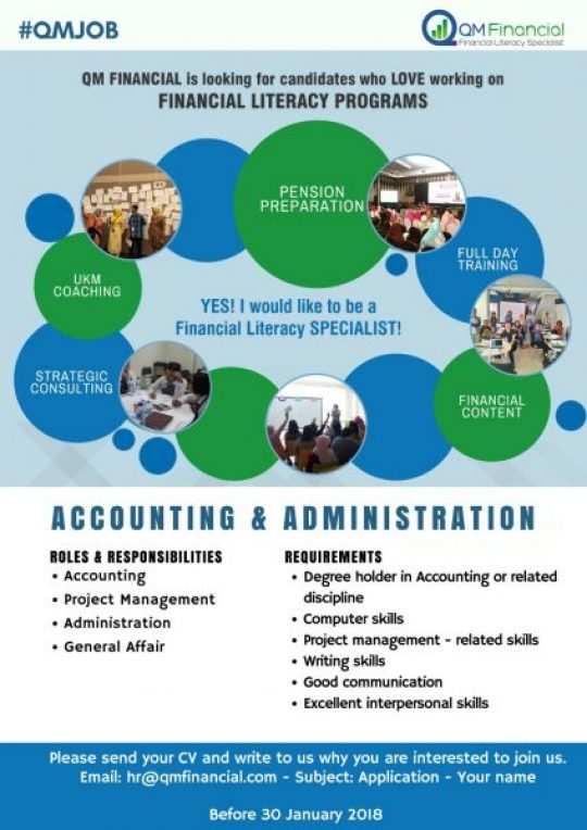 Blog dan Artikel #QMJob QM Looking for Accounting and Administration Candidate