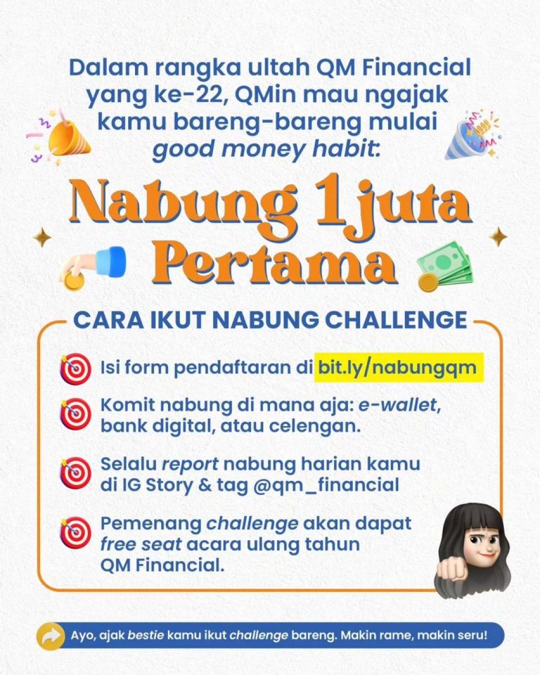 22 Days Nabung Challenge QM Financial: Ini Tipnya